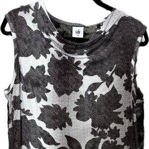 CAbi Monochrome Floral Tank Top